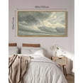 thumbnail image 6 of Drsoum Large 20x40in Natural Framed Clouds in the Sky Vintage Wall Art Landscape Painting Retro Cloudy Scenery Farmhouse Kitchen Living Room Decor, 6 of 6