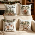 thumbnail image 2 of FeiFu 4Pcs Christmas Pillow Covers 17.72x17.72in Pillow Covers Christmas Decorations Home Decor Pillow Covers for Home Holiday Sofa or Bedroom Decor (Excluding Pillow Core), 2 of 6