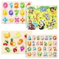 thumbnail image 1 of Rompecabezas de madera GRINNNIE para niños de 2 a 4 años, 1 of 6