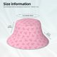 thumbnail image 3 of Fotbe Pink Bows Sombrero Tipo Pescador con Estampado – Sombrero de Sol de Algodón de Moda para Playa, Golf, Pesca, 3 of 6