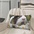 thumbnail image 5 of Uemuo Daisy Guinea Pig Print Throw Pillow Case – Cozy & Soft Cushion Cover, Hypoallergenic Pillow Case for Sleeping, Perfect for Women with Envelope Closure-14"x20", 5 of 6