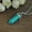 Turquoise, variant on Colored Stone Diamond Crystal Hexagon Prism Necklace