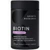 Sports Research Biotin 5,000 mcg with Coconut Oil, 120 Veggie Softgels