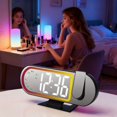 thumbnail image 6 of Digital Clock Colorful Soft Lighting Warning Approaches Clear Time Projection ABS Substance Easy Arrange, 6 of 9