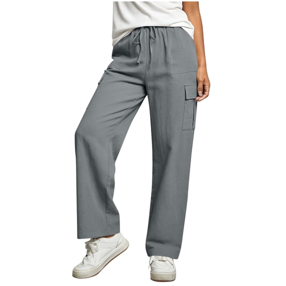 Danhjin Womens Cargo Pants Lightweight Travel Hiking Cargo Pants Soft Stretch Baggy Casual Streetwear