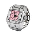 thumbnail image 2 of Opvise Alloy Ring Watch Elastic Stainless Steel Band Square Dial Men Women Couple Watch Finger Ring Birthday Gift Fashion Accessories, 2 of 8