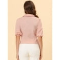thumbnail image 3 of Blusa de Manga Corta Allegra K Para Mujer Rosa XS, 3 of 4
