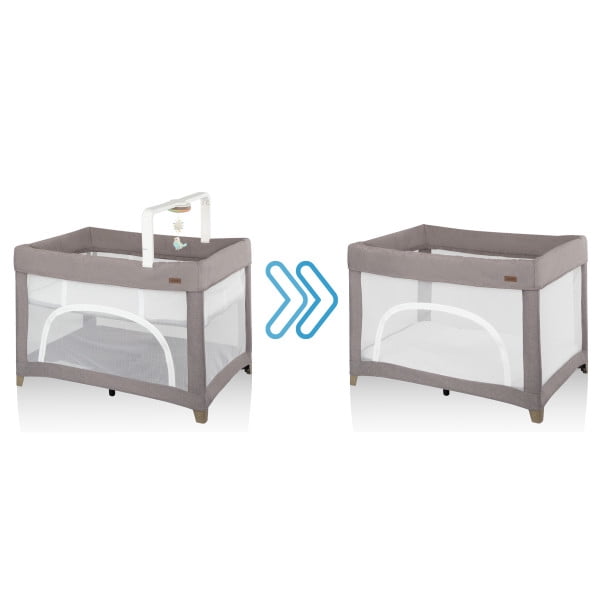 Evenflo Eris One-Hand Playard with Bassinet, Truffle Taupe