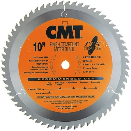

Cmt 8-1/2 In X 60 X 5/8 In Itk Finish Compound Miter Blade