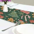 thumbnail image 4 of Yayeee Table Runner 70 inches Long Home Kitchen Dinning Party Decoration, Brown Christmas Gingerbread, 4 of 7