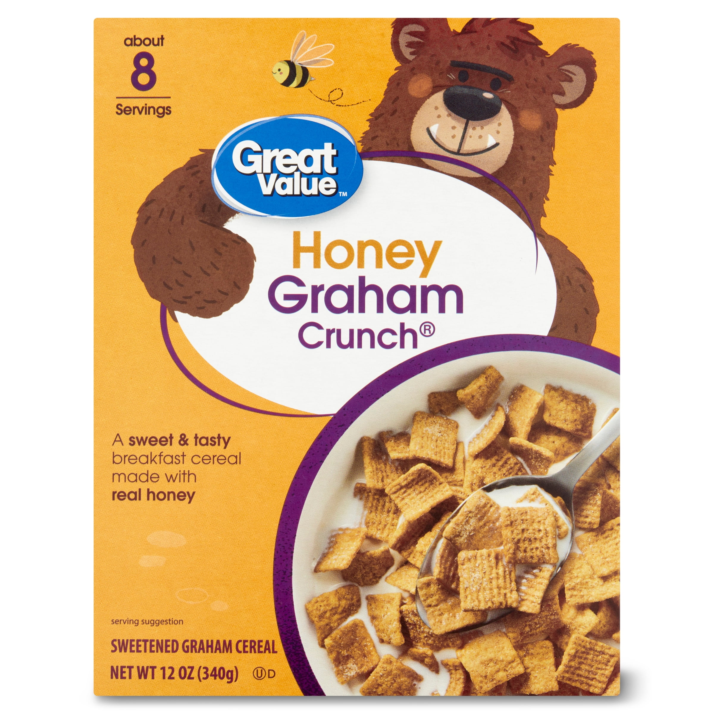 Great Value Honey Graham Crunch Cereal, 12 oz