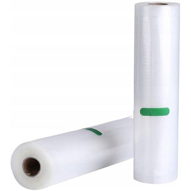 2 Sellado de película al vacío Sous Vide 28x500cm, Utilizado para almacenamiento de alimentos y cocción Sous Vide, Estructura en relieve, Reutilizable, Extremadamente resistente al desgarro Sincero Hogar