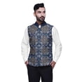 thumbnail image 1 of Atasi Damask Printed Nehru Jacket Mens Bandhgala Ethnic Jacket Party Wear Wedding Clothing-X-Large, 1 of 4