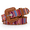 Red, variant on JASGOOD Multicolor Belt for Women Boho Waist Belt with Square Buckle