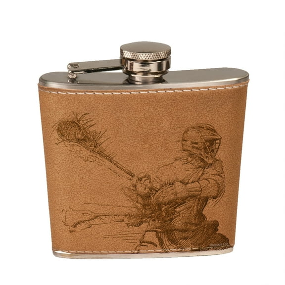 KuzmarK 6 oz. Leather Pocket Hip Liquor Flask - Lacrosse