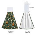 thumbnail image 3 of Yayeee Kitchen Hanging Hand Towels Set of 2 with Loop Bathroom Absorbent Tie Towel, Orange Flowers, 3 of 7
