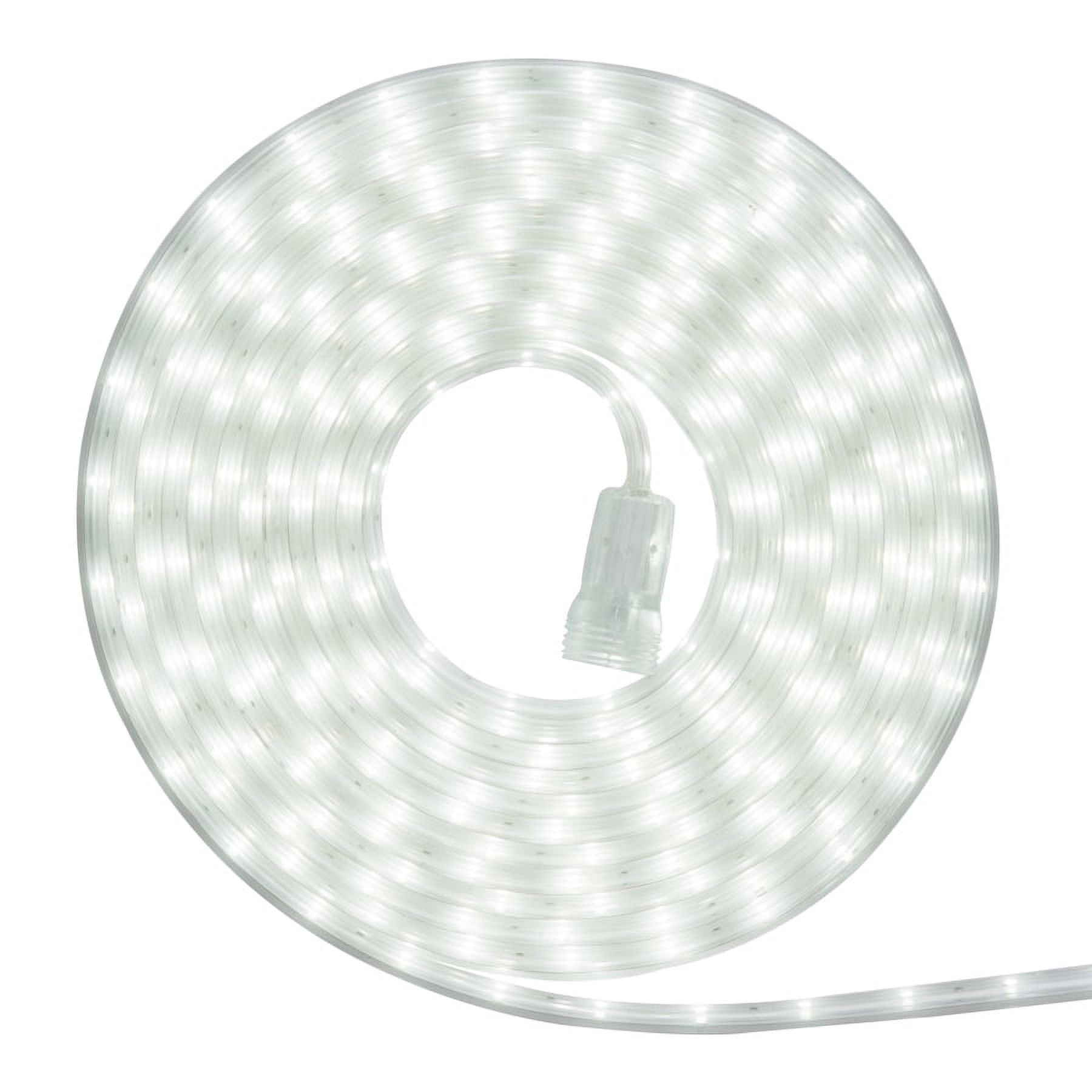 GE StayBright 240-Light 19.6-ft White Integrated LED Tape Lights – Indoor/Outdoor, IP45, Plug-In