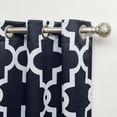 thumbnail image 4 of Exclusive Home Ironwork Sateen Woven Room Darkening Blackout Grommet Top Patio Curtain Panel, 108"x84", Peacoat Blue, 4 of 9
