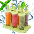 thumbnail image 5 of Popsicle Ice Maker Set 6 Pack Reusable Ice Molds Holders With Lids & Base For Easy Storage, Reusable & Easy To Clean Diy Homemade Summer Popsicles Maker For All Ages, Fun Activity, 5 of 6