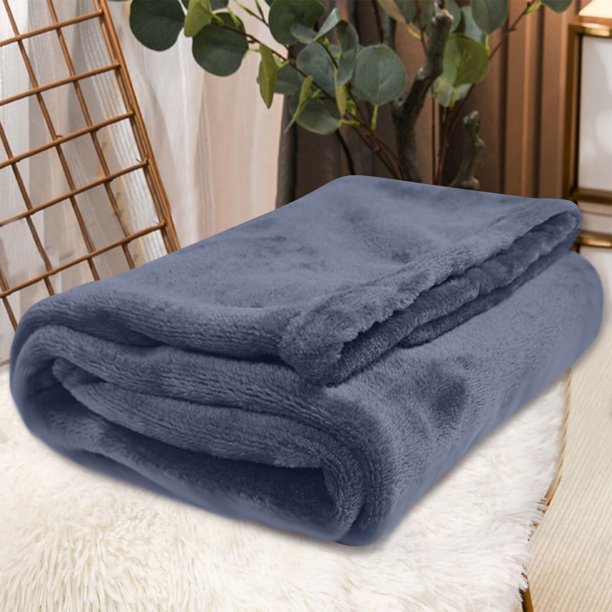 Manta Boovnll (liquidación por menos de $5), 71 x 99 cm, súper suave, cálida, gruesa, de franela de color liso, lavable a máquina, de microfibra, ideal para dormitorio, sofá, suelo, camping, etc.