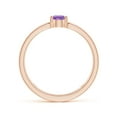 thumbnail image 2 of ANGARA Natural Pear Amethyst Solitaire Parallel Split Shank Ring in 14K Rose Gold for Women (Size-6x4mm) | February Birthstone, Birthday, Anniversary, Jewelry Gift for Women | Natural Amethyst Ring, 2 of 9