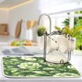 thumbnail image 5 of Kitchen Drying Mat 16x18In Drying Dish Mat Dish Drying Mats Kitchen Countertop Multi-Function Drain Drying Mat Kitchen Table Green Flower2, 5 of 8