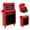 Red & Black, variant on TUFFIOM 5-Drawer Rolling Tool Chest, Tool Storage Cabinet with Adjustable Shelf, Tool Organizer Box