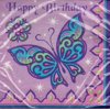 Butterfly 'Sparkle Princess 16th Birthday' Small Napkins (16ct)