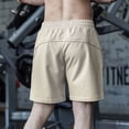 thumbnail image 3 of Aayomet Mens Workout Shorts Sport Shorts Tether Fashion Shorts (Beige, M), 3 of 5