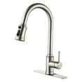 thumbnail image 4 of Single Handle Touch Kitchen Faucet with Pull Down Sprayer and Deckplate Brushed Nickl Brushed, 4 of 5
