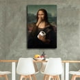 thumbnail image 4 of Funny Mona Lisa Bathroom Wall Art Picture Painting Poster Canvas Print Posters Artworks Bedroom Living Room Decor 16x24inch(40x60cm), 4 of 6