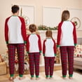 thumbnail image 3 of Family Matching Christmas Pajama Set Reindeer Long Sleeve Tops and Plaid Pants Holiday Sleepwear, 3 of 7