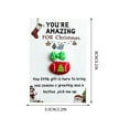 thumbnail image 2 of 10-Pack Mini Christmas Card Set with Organza Bag, Small Gift Card and Tag for Stocking Stuffer, Holiday Greeting Card with Red Ribbon(G), 2 of 7