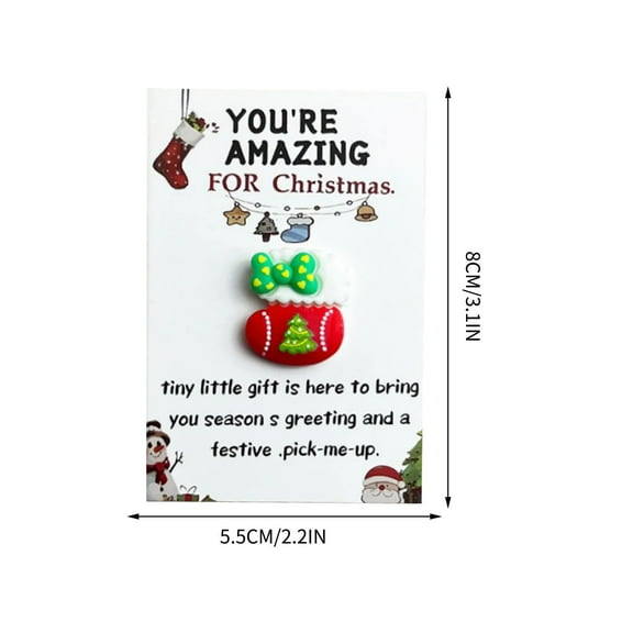 Btomtd 10PCS Little Pocket Christmas Card, G