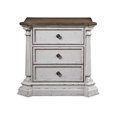 thumbnail image 3 of Acme York Shire Nightstand  in Antique White & Dark Charcoal, 3 of 3
