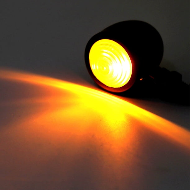 2 Luces Intermitentes Para Motocicleta, Lámpara Indicadora, Metal ABS De Alto Brillo, Rosca De Perno De Montaje De 8 Mm Con Apariencia Fresca Para Mayor Seguridad En La