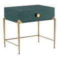 thumbnail image 1 of TOV Furniture Bajo 24"H Transitional Wood Side Table in Green/Gold, 1 of 9