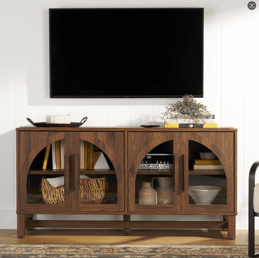 Better Homes & Gardens Juliet Arc TV Stand for TVs up to 65", Ample Storage Space