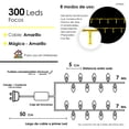 thumbnail image 2 of Serie Navideña Mágica 300 Led Luz Amarilla 13.5mts 8funcione, 2 of 3