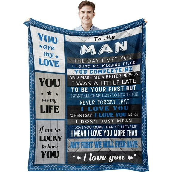 Gifts for Men, Men Gifts, Gifts for Him Husband Boyfriend, Husband Boyfriend Gifts, Christmas Anniversary Birthday Gifts for Him Men Who Have Everything/Nothing, I Love You Gifts Blanket
