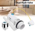 thumbnail image 3 of Water Tank Dual Flush Fill Drain Valves Flush Push Button Water Tank Part for Universal Seats Toilet, 3 of 6