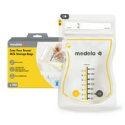 Medela Easy Pour Disposable Breast Milk Storage Bags 100 Count, 7oz/210ml