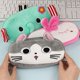 thumbnail image 2 of Estuche para lápices XCF de peluche Kawaii para niños gran tamaño color gato, 2 of 3