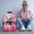thumbnail image 2 of Uorisanigo Kids Backpack for School Travel and Sports Large Capacity Casual Daypack with Front Zipper Pocket for Organizer Cherry Blossom Panda Print, 2 of 7