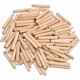 thumbnail image 1 of 100 Piezas Tacos de Madera Ranurados Tacos de Madera Cónicos Tacos con Extremo de Sarga Tacos de Muebles de Abedul para Aficionados y Carpintería de Bricolaje 6 mm x 40 mm, 1 of 5
