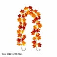 thumbnail image 3 of Suncoda 6.6 ft Garland with Lights, Maple Rattan Vines Fall Decor, Garland for Mantle Fireplace Tabletop Stair Thanksgiving Halloween Decorations, 3 of 6