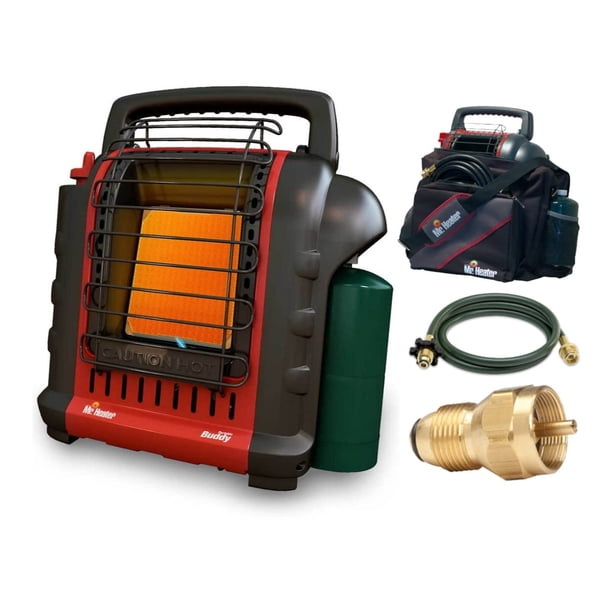 Calentador portátil Buddy Mr. Heater MH9X 4-9000 BTU con accesorios