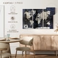 thumbnail image 4 of Elephant Stock Wood Texture World Map Wall Art - Horizontal Multi Panel Canvas - Living Room Wall Decor - Map Multi Panel - Gray And Black Decor - 23" x 14", 4 of 4
