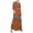Z2-Orange, variant on Npasoilc Maxi Dresses for Women V-Neck Long Sleeve Button Down Long Shirts Casual loose Blouse Dress with Pockets