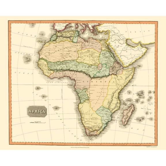 Historic Map - Africa - Cumming 1817 - 23 x 28.47 - Vintage Wall Art